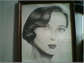 lady - One of the few pieces I finished AND framed.