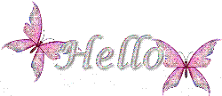 Hello from Kentucky,USA - A word hello with two butterflies one on each end of the word