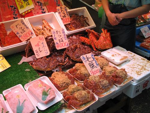 Huge crubs in Ueno market, Tokyo - This picture was taken in Ueno market in Tokyo on my first visit there!