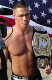 Cena With The WWE Championship - John Cena The Current WWE champ with the WWE spinner title