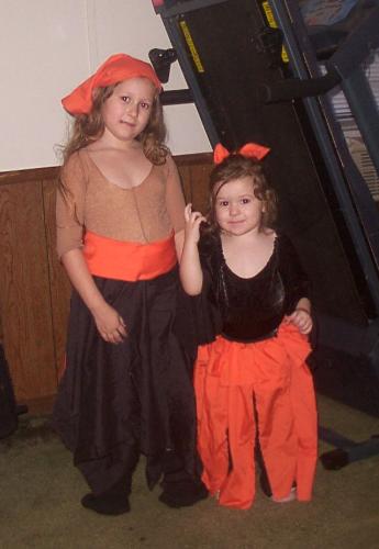 Halloween 2006 - A picture of my daughters Lexie and Destiny on Halloween. The costumes were both made by me.
