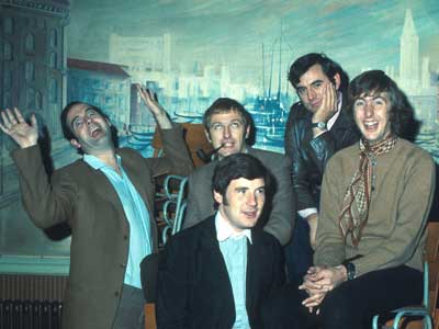 Monty Python Team - L to R:
John Cleese,Graham Chapman,Terry Jones,Eric Idle
Front: Michael Palin