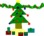X-mas - Picture of Christmas tree with gifts.