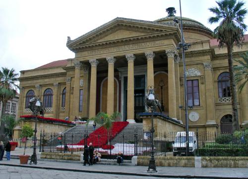 Massimo theater - Massimo theater is the opera house of Palermo... here with christmas decorations