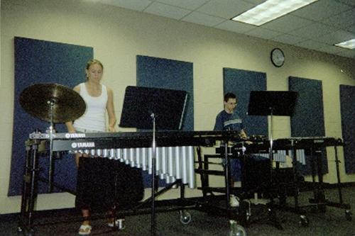 drumming! - I taught percussion last summer. This is our music camp for marching band.