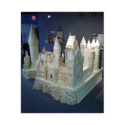 Hogwarts castle - This castle is entirely made up of matchsticks. This was the miniature model displayed in an exhibition.