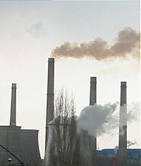 Air pollution - Air pollution created by the factories...by the emission of smoke...