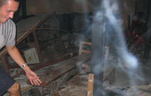 ghost - are ghost real? look at the photo you see a white blured image of a kid. was that a ghost or just a camera trick?