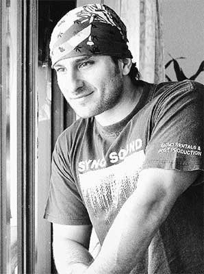 Saif Ali Khan - looking outside in a good mood.