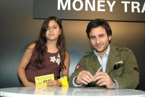 Saif Ali Khan - with an ardant fan
