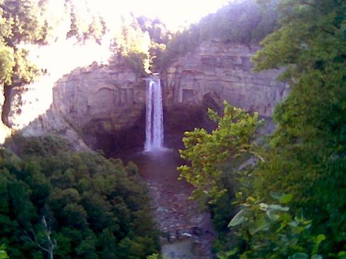 Taughannock Falls - This is a beautiful waterfall near Ithaca, New York.  This is a view from an overlook.  I just love how it looks like a heart shape frame around it with a little imagination.  Taken summer 2006.