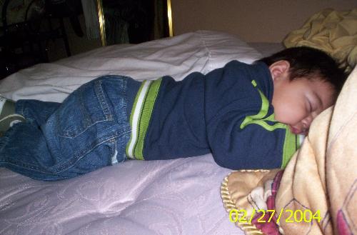 awww -  his sleeping MY abby