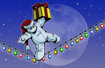 snowman - on the verge of jumping