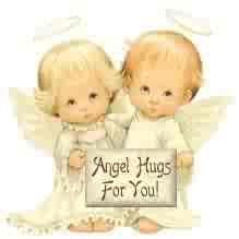 angel hug - angels hugging each other