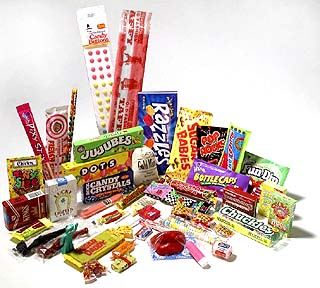 Retro Candy - candy dots, waxed lips, and more