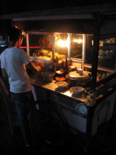 Street Food Seller - Taken in Jakarta on the evening when the sun just set. Taken by FER