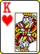 King of hearts - A king of hearts card used in poker games.