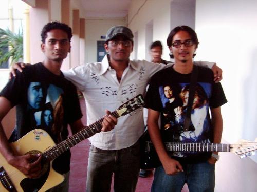 we rock!! - with my college band ... after performance..