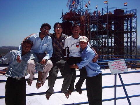 abhisheikh - times spend with friends .... im in blue shirt cream pant (on the rod)