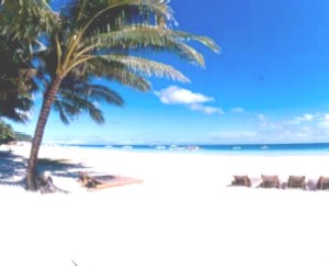 White Sand - Beach in Boracay Island where the sand is white, a very beautiful location.