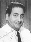 Rafi Singer - Rafi Sahab was one of the greatest forces in the history of the Indian sub-continent culture.   His Immortal Golden Voice still rules the hearts of millions of Indian music lovers the world over.    In his music circles he was simply known as 'The Voice',  because he was so famous for the way he put his heart and soul into every rendition.    Rafi Sahab was the greatest and it is impossible to conceive of another singer ever attaining the range,  the versatility and the awesome emotion that his golden voice always contained.  Rafi Sahab was born on 24th December 1924 in Kotla Sultansingh village in Punjab,  near Amritsar.    Although music was not a part of his family background,  there is no doubt that he was born with a gift for music in his heart.   His father certainly did not look favourably upon his singing.    Rafi Sahab's elder brother Mohammed Deen had a barber shop when Rafi Sahab was still a young lad,  and he spent many of his childhood days in his brothers barber shop.     One day,  when Rafi Sahab was about seven years of age,  his brother noticed him following a fakir who was walking the streets singing while playing on his Ektara (a one-stringed instrument).    Ignoring the regular reprimands of his parents,  the young boy continued to follow the fakir to his abode - a huge tree - on a regular basis.   Then one day, some of the patrons at the barber shop heard him sing the songs of the fakir with such perfect sur (pitch) that they immediately recognised the immense musical gift that the boy possessed,  and were convinced that this young genius-in-the-making was destined for greater things in life.     The elders,  and the patrons,  then used to regularly ask the young Mohammed Rafi to visit the barber shop and sing for them,  for he had a truly sureely awaaz.    Rafi Sahab had picked up the rudiments of music from a fakir while already possessing a God-gifted voice.  When Rafi Sahab,  at a tender age of about fifteen decided to become a singer,  his father,  a village landlord,  was dead against the idea.     His brother, Mohammed Deen, though,   having recognised that this young boy had a God-given talent which he simply could not see go to waste,  decided to help his little brother realise his dreams,  for the young Mohammed Rafi ejoyed nothing as much as he did to sing all day long.   When a was barely seventeen years old,  and sang his first playback song for a Punjabi film,  'Gul Baloch' under the music direction of the late Shyam Sunder in 1941,  Rafi Sahab was illiterate and had to commit the words to memory before he could go before the microphone.      When it came to remembering any melody though,  there never was a problem.   The young genius in the making needed only to hear a melody once to not only commit it to memory,  but also suggest improvements to the tune.    Following the popularity of his Punjabi song,  Rafi Sahab took the final big step in his life and ventured off to Bombay to realise his dreams of making singing his career.     In 1942 he arrived in Bombay to sing,  again under the music direction of Shyam Sunder for the movie 'Gaon ki Gauri'.      After this successful debut in Bombay,  Rafi Sahab approached the renowned music director Naushad,  confiding in him his admiration for the great Kundan Lal. Saigal,  and how his ambition was to sing with Saigal Sahab.     Naushad did not disappoint him,  giving him two lines (Ruhi Ruhi Mere Sapnon ki Rani) with K.L Saigal for a song in the movie 'Shahjehan'.     Although Rafi Sahab had several 'hit' songs during these early years,  he never-the-less had tough competition from respected singers like  Manna Dey,  Talat Mahmood,  Hemant Kumar and Mukesh.    The real recognition for Rafi Sahab,  though,  which never saw him looking back again,  was his incomparable effort for his songs in 'Baiju Bawra' under the music direction of Naushad Sahab.    O Duniya ke Rakhwale (which you're listening to right now) together with 'Man Tarpat Hari Darshan' left Rafi Sahab in a league all of his own.    He continued over the years to lend his magnificent golden voice to such great music directors as Sachin Dev Burman,  C. Ramachandra,  Roshan,  Shankar-Jaikishen,  Madan Mohan,  O.P. Nayyar,  Kalyanji-Aanadji,  Laxmikant Pyarelal,  Jaidev,  Salil Chowdhury,  Ravindra Jain,  Iqbal Qureshi,  Usha Khanna,  Ravi,  Chitragupta and Rahul Dev Burman,  to name a few.  'Bapu ki Amar Kahani',  a poignant song dedicated to the Mahatma Gandhi,  recorded just a month after Gandhi-ji's assassination in January of 1948,  had Nehru-ji shedding tears at the emotion in Rafi Sahab's voice.    Rafi Sahab sang over 26,000 songs in all the national languages of India in his fourty year career.    He was the master of all forms of songs  -  he could sing ghazals,  qawwalis and bhajans with the same ease and greatness.    There came a time in the sixties when Rafi Sahab was the permanent voice of Shammi Kapoor,  Dilip Kumar,  Rajendra Kumar,  Dev Anand,  Dharmendra,  Shashi Kapoor and Raj Kumar.    In fact,  Shammi Kapoor's films were mainly popular because of the songs,  which were sung by Rafi Sahab in a very distinct style.    Rafi Sahab's voice personified the rebellious image of  'Yahoo' star,  Shammi Kapoor  ;   made Rajendra Kumar a 'Jubilee Star'  and Jeetendra a 'Jumping Jack'.       The great Rafi Sahab even sang for singer-actor Kishore Kumar in movies such as Raagini,  Baaghi,  Shehzaada and Shararat.     In 1965 he was honoured with the Padma Shree,  a coveted award of which any Indian citizen would justly be proud.    In 1977,  Rafi Sahab received the 'Rajat Kamal' award from then Indian State President,  Sri Sanjiva Reddy at the 25th National Film Festival Awards.     Humble,  unostentatious and soft spoken,  and yet a giant among musicians,  he was a man of tremendous integrity and very often sang without charging a fee for struggling music directors.     Words cannot do justice to comprehend what this artist was about.     Alas,  there is no substitute today to listening to his voice.     His style truly reflected the man's character.     The purity of his voice reflected the purity of his ideals and his mind.    He was not affected by his greatness and material values never superceded human and social ethics for this spiritual and unassuming maestro.  Rafi Sahab received his training from prominent  classical Ustads like Abdul Wahid Khan,  Pandit Jiwanlal Matto,  Ghulam Ali Khan and Firoz Nizami  -  all doyens and devotees of music.  Rafi Sahab scaled heights of fame and popularity that no other Indian singer ever has or ever will with his haunting melodies that enchanted lovers of music all over the world.     He had an unblemished illustrious career and retained an untarnished and highly dignified reputation in an industry which at times is more known for its vices than the good it produces.     Humble in the extreme,  soft spoken,  a gentleman like no other and an embodiment of refinement,  he was deeply religious and in a rare interview with Abu Parker in 1979 in Cape Town, South Africa,  Rafi Sahab declared that he held all religions in high esteem.    He went on to say that he believed that we are all separate seeds that bloom into one single flower.    A veritable king at heart,  he was a true friend of the poor,  ensuring that he regularly paid his zakaat (charity).  Rafi Sahab was the sort of genius who appears once in a life-time ;  unique,  his golden voice continues to flow like essence drawn from several jewels,  a constellation which enriches,  in a mystical way,  the firmanent of music,  the spiritual peak of eternal silence and of the celestial world that listens to itself through the voice of cherubic Mohammed Rafi,  the immortal singer who is interpreter of that very sublime silence.  Not only the nation,  but Indians the world over were stunned on 31st July 1980 when Rafi Sahab left this world to indulge the heavens with his silky voice.    His 'last journey'  commenced from 'Rafi Villa'  in Bandra on that sad and wet day as tears from heaven fell on earth,  but The Voice never left us.     To his ardent fans Rafi Sahab will always be immortal,  for The Voice will always remain with us.