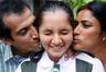 saniya mirza - kid saniya mirza kissed by parents. look so sweet.
