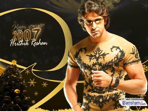 Its"Hrithik Roshan" - Indian Super-Hero and Villian (D2) wishing u New year 2007