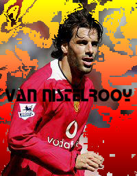 Ruud van Nistelrooy - Here is a picture of Ruud van Nistelrooy. I made the background myself. I used the program Jasc Paint Shop Pro 9 to do it.