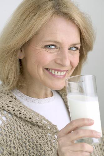 milk - a lady drinking milk