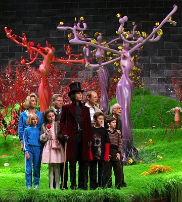 Charlie and the Chocolate Factory  - Most nights in the Bucket home, dinner is a watered-down bowl of cabbage soup, which young Charlie gladly shares with his mother and father and both pairs of grandparents. Every night, the last thing Charlie sees from his window is Willy Wonka's great factory, and he drifts off to sleep dreaming about what might be inside. For nearly fifteen years, no one has seen a single worker going in or coming out of the factory, or caught a glimpse of Wonka himself, yet, great quantities of chocolate are still being made and shipped all over the world. One day Willy Wonka makes a momentous announcement. He will open his famous factory and reveal 'all of its secrets and magic' to five lucky children who find golden tickets hidden inside five randomly selected Wonka chocolate bars. Nothing would make Charlie's family happier than to see him win but the odds are very much against him as they can only afford to buy one chocolate bar a year, for his birthday. One by one, news breaks around the world about the children finding golden tickets and Charlie's hope grows dimmer. But then, something wonderful happens. Charlie finds some money on the snowy street and takes it to the nearest store for a Wonka Whipple-Scrumptious Fudgemallow Delight. There, under the wrapper is a flash of gold. It's the last ticket. Charlie is going to the factory! The family decides that Grandpa Joe, who used to work in the factory, should be the one to accompany Charlie on this adventure. Once inside, Charlie is dazzled by one amazing sight after another. Wondrous gleaming contraptions of Wonka's own invention churn, pop, and whistle, crews of merry Oompa-Loompas mine mountains of fudge beside a frothy chocolate waterfall, a hundred trained squirrels on a hundred tiny stools shell nuts for chocolate bars, and Wonka himself pilots an impossible glass elevator that rockets every which way you can think of through the fantastic factory. Almost as intriguing as his fanciful inventions is Willy Wonka. He thinks about nothing but candy--except, every once in a while, when he seems to be thinking about something that happened long ago, that he can't quite talk about. Meanwhile, the other children prove to be a rotten bunch, and one by one, their greedy personalities lead them into all kinds of trouble that force them off the tour. When only Charlie is left, Willie Wonka reveals the final secret, the absolute grandest prize of all: the keys to the factory itself.
