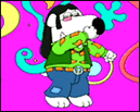 Brian Hippie - A photo of Brian from 'Family Guy', a flashback to his Hippie days.