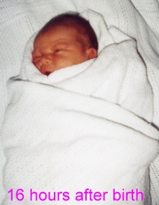 Ricky - This is Ricky the day he was born. They had just brought him to me from the NICU