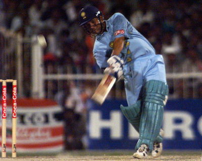 sachin - sachin having a blasting shot