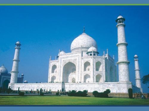Taj Mahal - If you really interested today you can see the structure by Google Maps.