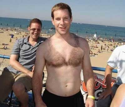 hair &bikini  - man with the hair bikini top
