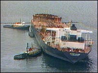 Court halves Exxon spill damages - Court halves Exxon spill damages