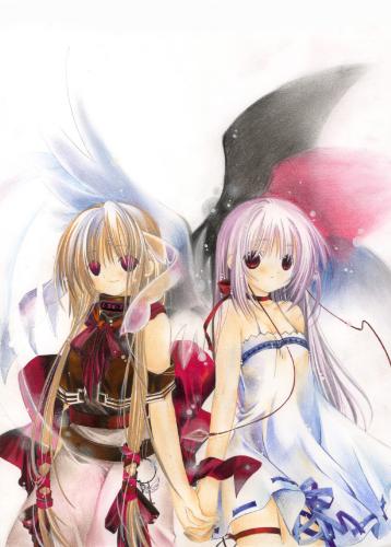 Angel~ - This painting is an angel.How about very beautiful angel~~~give the person a kind of clean and pure feeling~~~do you like this painting?I hope you will like her~^^