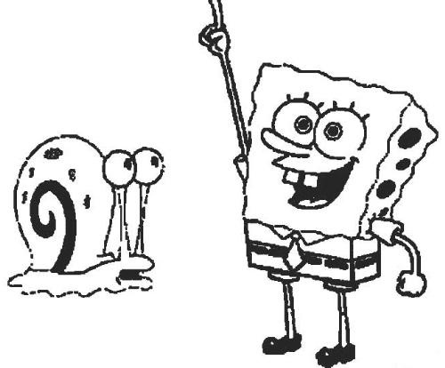 spongebob squarepants - spongebob and garry