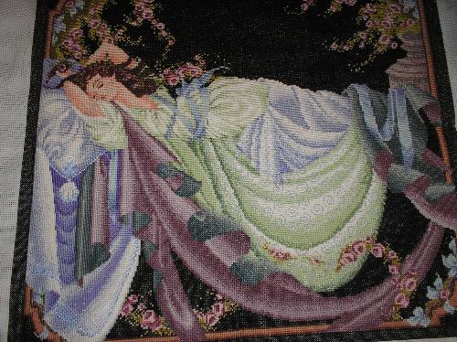 Sleeping Beauty - This is one of my favorite cross-stitching projects. Sleeping Beauty. It took me months and months to finish it, but i love it!
