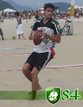 Tatuís - Kinhow #84 - FS - Playing flag football on copacabana beach. My team is Ipanema Tatuís and i played as Quarterback and Free Safety