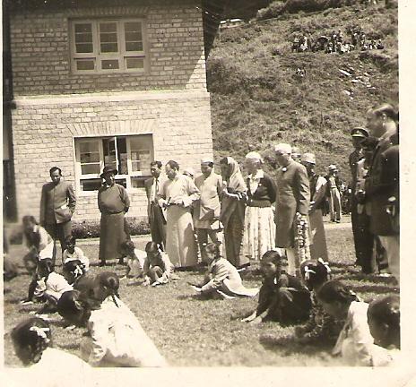 Nehru in Sikkim - shot at PNG School when India PM Nehru visited in late 1962