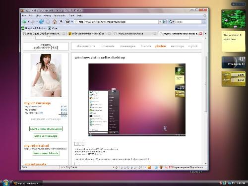 xellos windows vista ultimate - i am just showing off mi-desktop, windows vista is fricken sweet lol