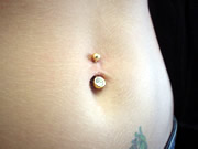 Pierced Navel - I have my belly button pierced.