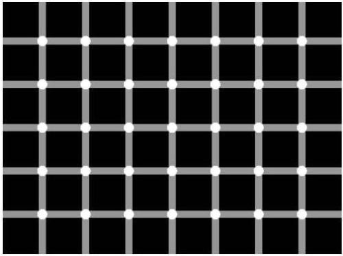 optical effects - try to focus on a black spot.