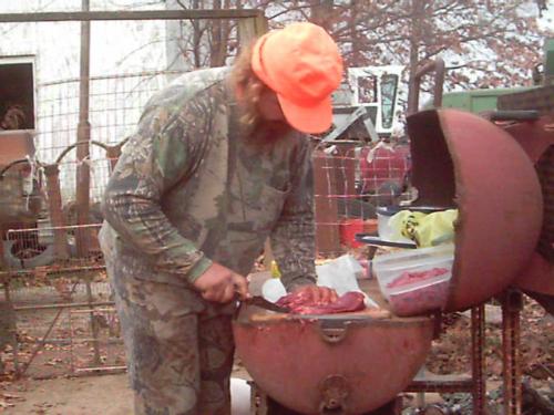 Cutting Up Deer - cutting up deer