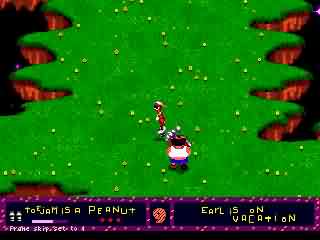 Toejam & earl Screen Shots - All Trademarks, and © Copyright of this photo is according to Sega Enterprises Ltd and their respective owners.If you want to play it i suggest you to buy the original one, but it's kind of old game i don't know is there anybody still sell it.If you the owner of this games and you don't want this things appear here please send me email or Personal messages. Do You know about this genesis games!? ever you play it!? take a looks the pictures. Yuo can choose to play as toejam or earl, the mission on this game is find and get the pieces of space ship that crashed, this games has good picture, sounds, and gameplay.