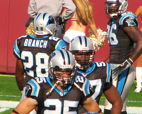 Washington Redskins vs. Carolina Panthers pt. 5 - Picture of julius peppers the best defensive player in football.