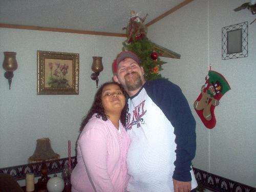 brooke and dad - Brooke and her dad Christmas day.