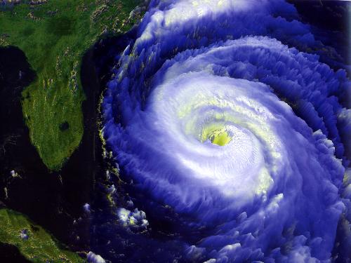 Hurricane - A view of Hurricane from space.