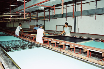 printing - fifth step of making batik